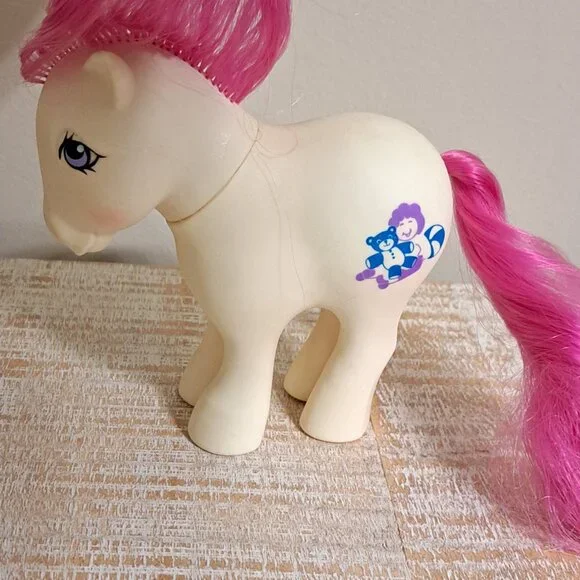 Vintage 1982 G1 My Little Pony LI'L TOT Doll Teddy Hasbro MLP Pink - Picture 5 of 12